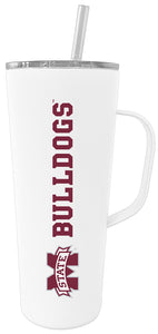 Mississippi State 20oz. Stainless Steel Roadie with Handle and Straw - Primary Logo