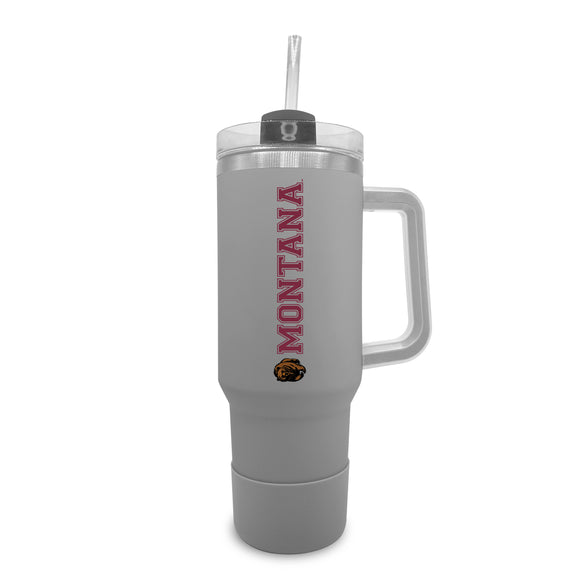 Montana 40oz. Tumble with Handle and Straw - Primary Logo